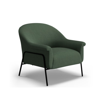 Chaise d'appoint avec pieds en métal noir
