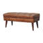 Banc en cuir véritable Alekzandra