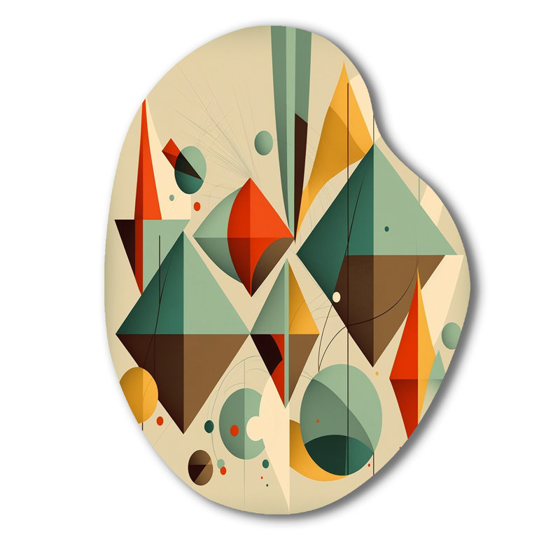 Art mural en métal asymétrique Aula - Modern Midcentury, H 30 po x l 22 po