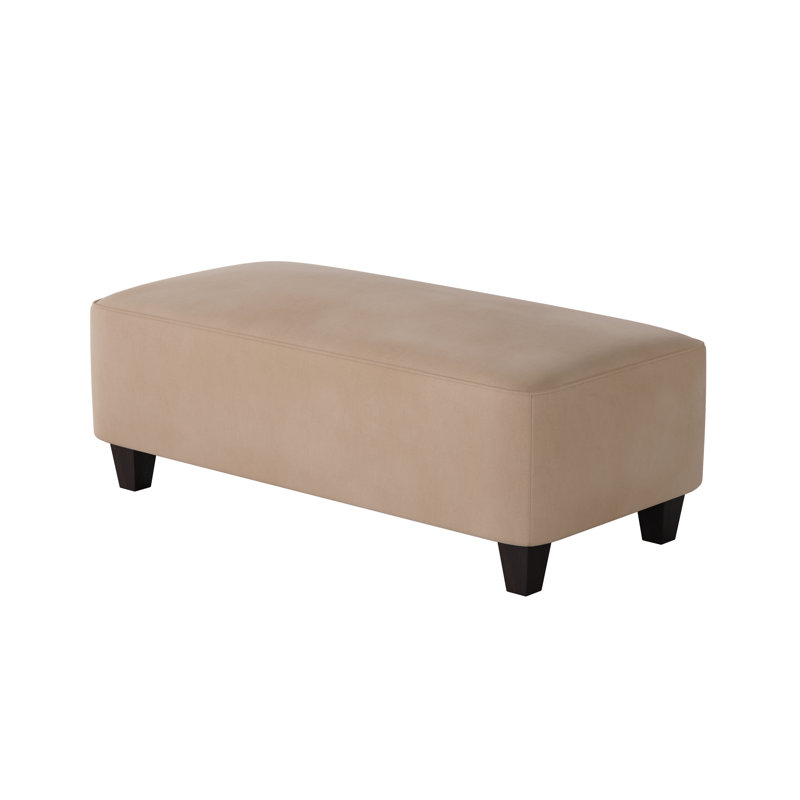 Nicolle Darla Ocean Cocktail Ottoman, Bella Blush Polyester