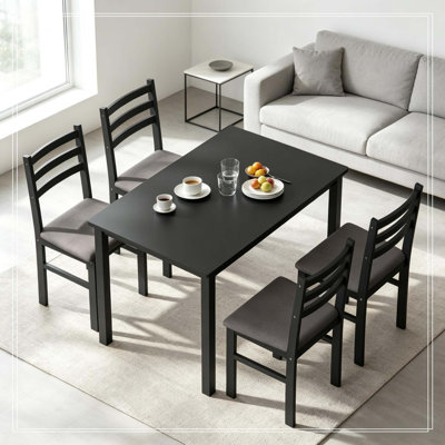 Modern Dining Ensemble Set,5-Piece Dining Set with Rectangular Table and 4 Armless Chairs,Stylish and Space-Efficient Dining Set(Only 1Pcs Table,4Pcs