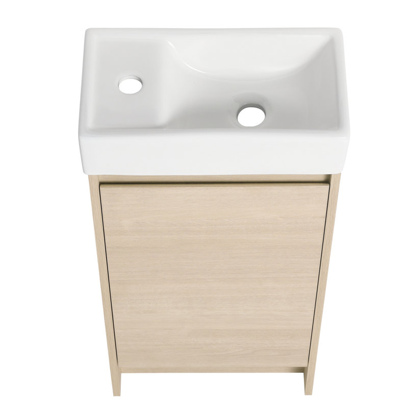 Ensemble de meuble-lavabo simple 16,19 po avec plateau en céramique Quennell