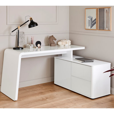 Altus L-Shaped Glass Top