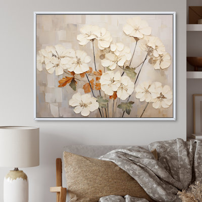 " Minimalism Beige Geraniums II "