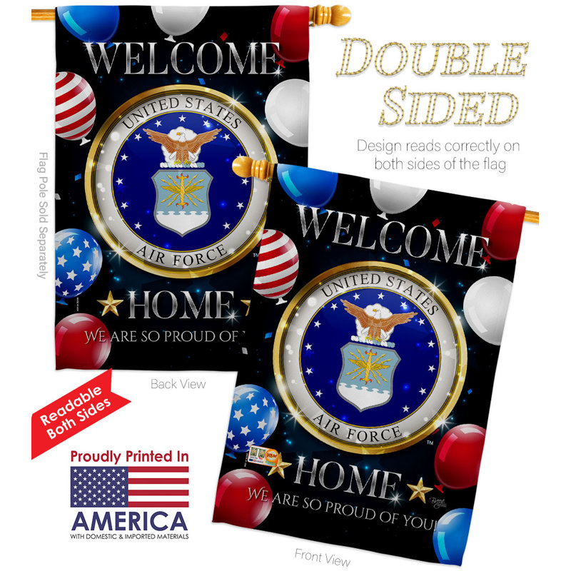 Ensemble de drapeaux en polyester 40 po x 28 po Welcome Home