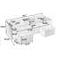 Canapés modulaires verts peu encombrants, confort en mousse, style moderne pour la maison