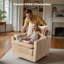 2 Deep Seat Cloud Swivel Chairs, Easy To Assemble-716875950