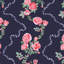 Cath Kidston Rose Flutter Navy Wallpaper-2127151086