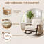 Chaise berçante moderne en velours 28,7 po Mid-Century avec structure en bois-131182173