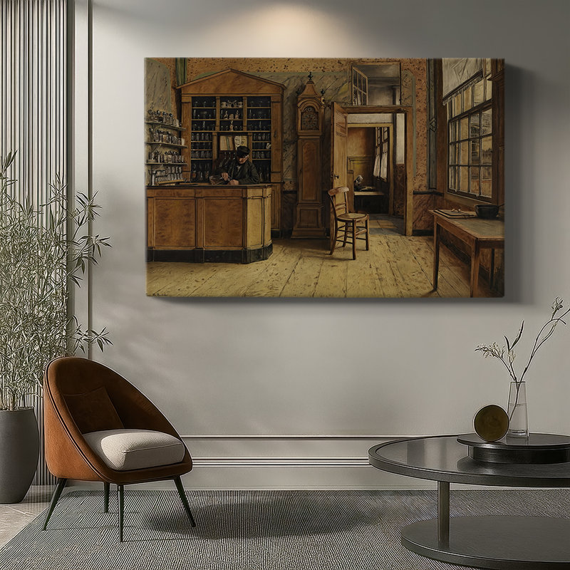 The Taproom (Het estaminet)-Henri de Braekeleer-Gallery Wrapped Canvas-c. late 19th Century, 18 x 27