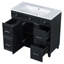 Ensemble de meuble-lavabo de salle de bain 36 "avec comptoir de lavabo, lavabo simple noir, armoire à shaker avec porte à fermeture douce et 3 tiroirs-2042874928