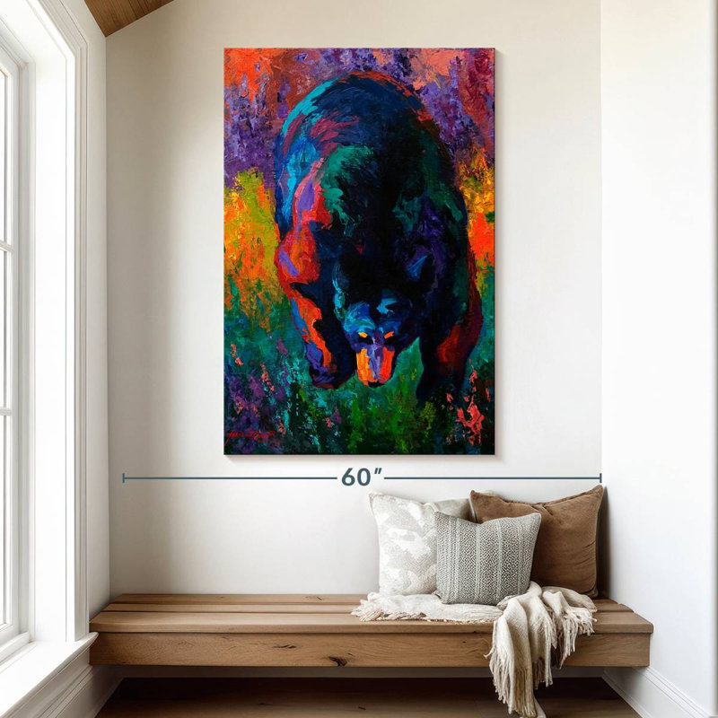 Ours noir broyé Brampt, H 51 po x l 34 po