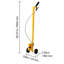 Striping Line Painting Wand Industrial Two-Wheel Marking Paint Wand, For Ground Marking, Parking Lot and Field, Lightweight and Easy to Push, Compatible with Inverted Striping Paint, Yellow