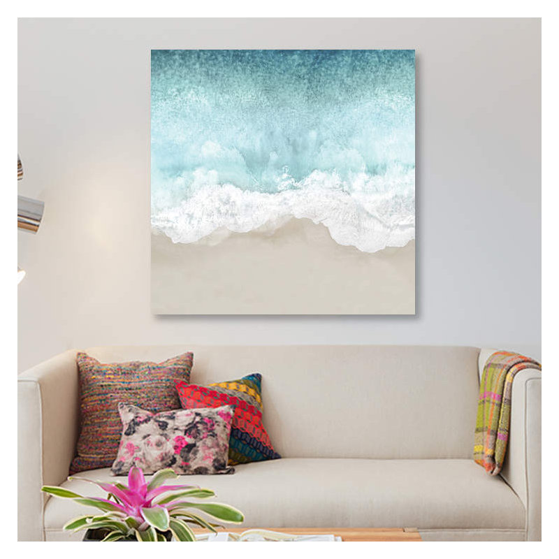 «Ocean Waves II», impression sur toile, H 26 po x l 26 po x P 1,5 po, Toile tendue