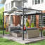 Paineville 3 x 2m Metal Outdoor Pergola with Retractable Roof Grey