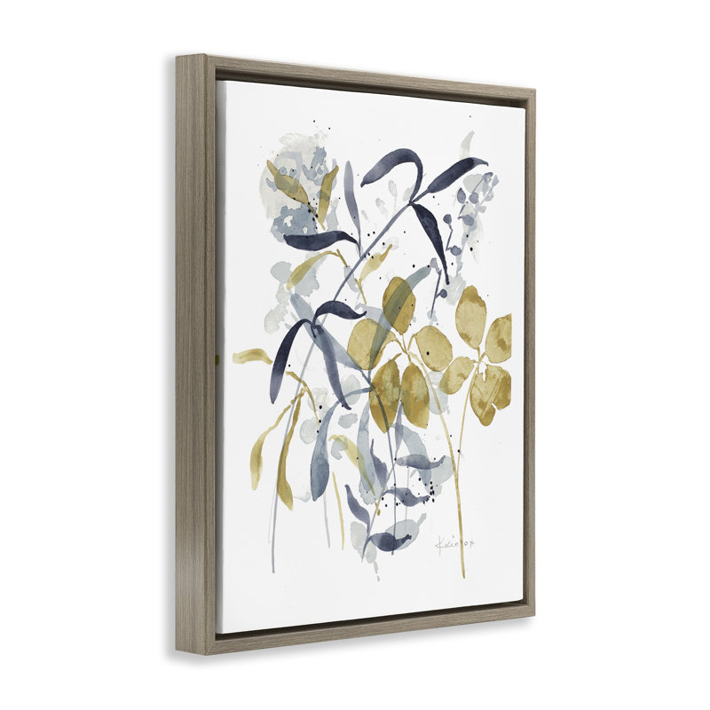 Cadre flottant Impressions of Nature Sprigs, design par Krinlox, H 21 po x l 17 po, Cadre flottant orme Montalcino