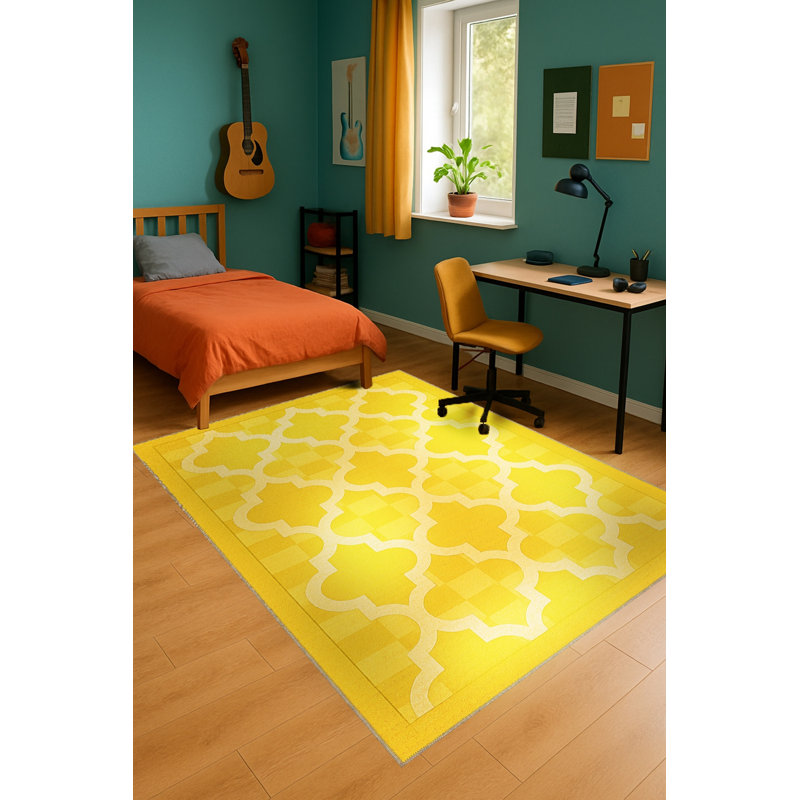 Tapis tissé orange Mosso, 2'6" x 4'11"