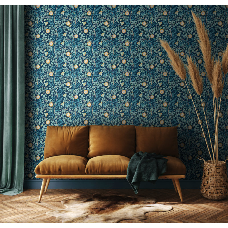 Padstow 10m x 50cm Matte Wallpaper Roll, Navy Blue