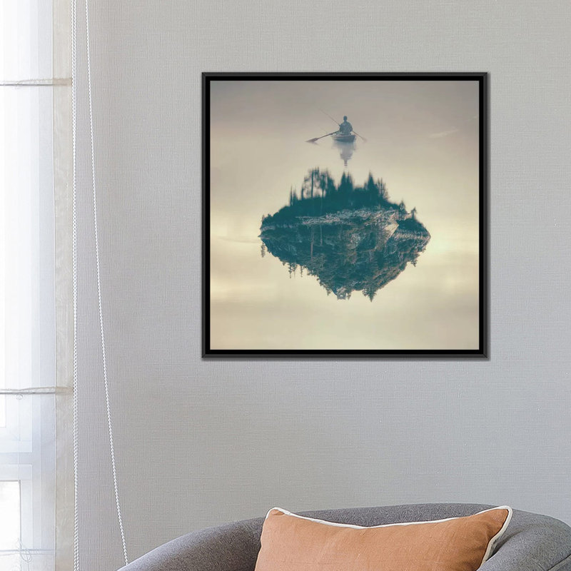 « afterburn », reproduction de peinture à l’acrylique sur toile tendue, H 18 po x l 18 po x P 1,5 po, Toile avec cadre noir