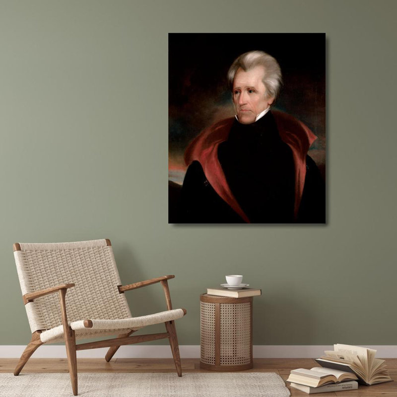"Andrew Jackson" par Ralph Earl - Art mural sur toile tendue avec châssis, H 40 po x l 28 po