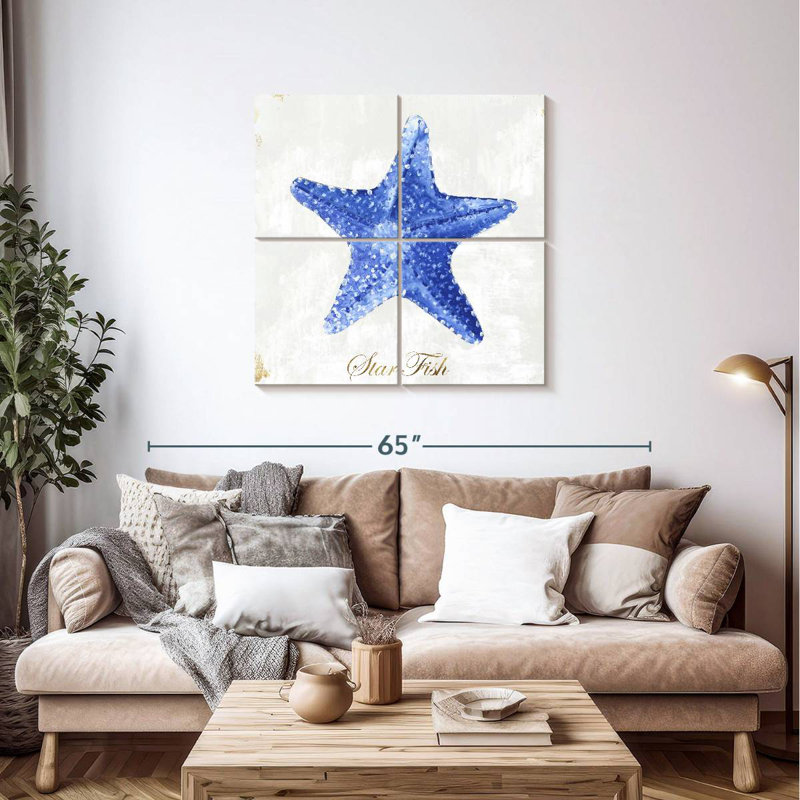 Brampt Blue Starfish, 38'' H x 38'' W