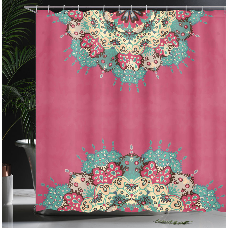 Shower Curtain with Hooks Included, 70" H x 69" W