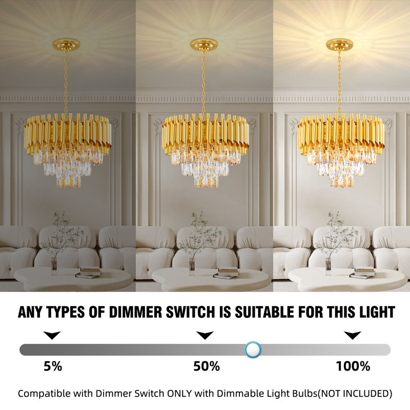 Beritan LED Chandelier, Rose Gold
