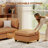 6-Pieces Faux Leather Sectional With two Ottoman