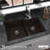 Karran Quartz 32'' X 21-1/4'' Double Bowl 60/40 Undermount Kitchen Sink Kit