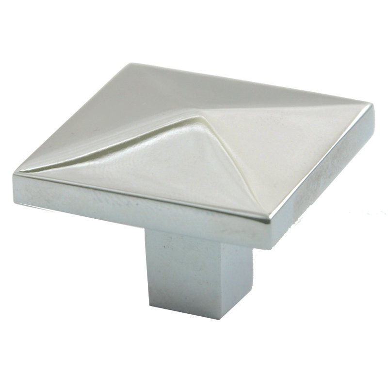 Square Knob, Satin Nickel