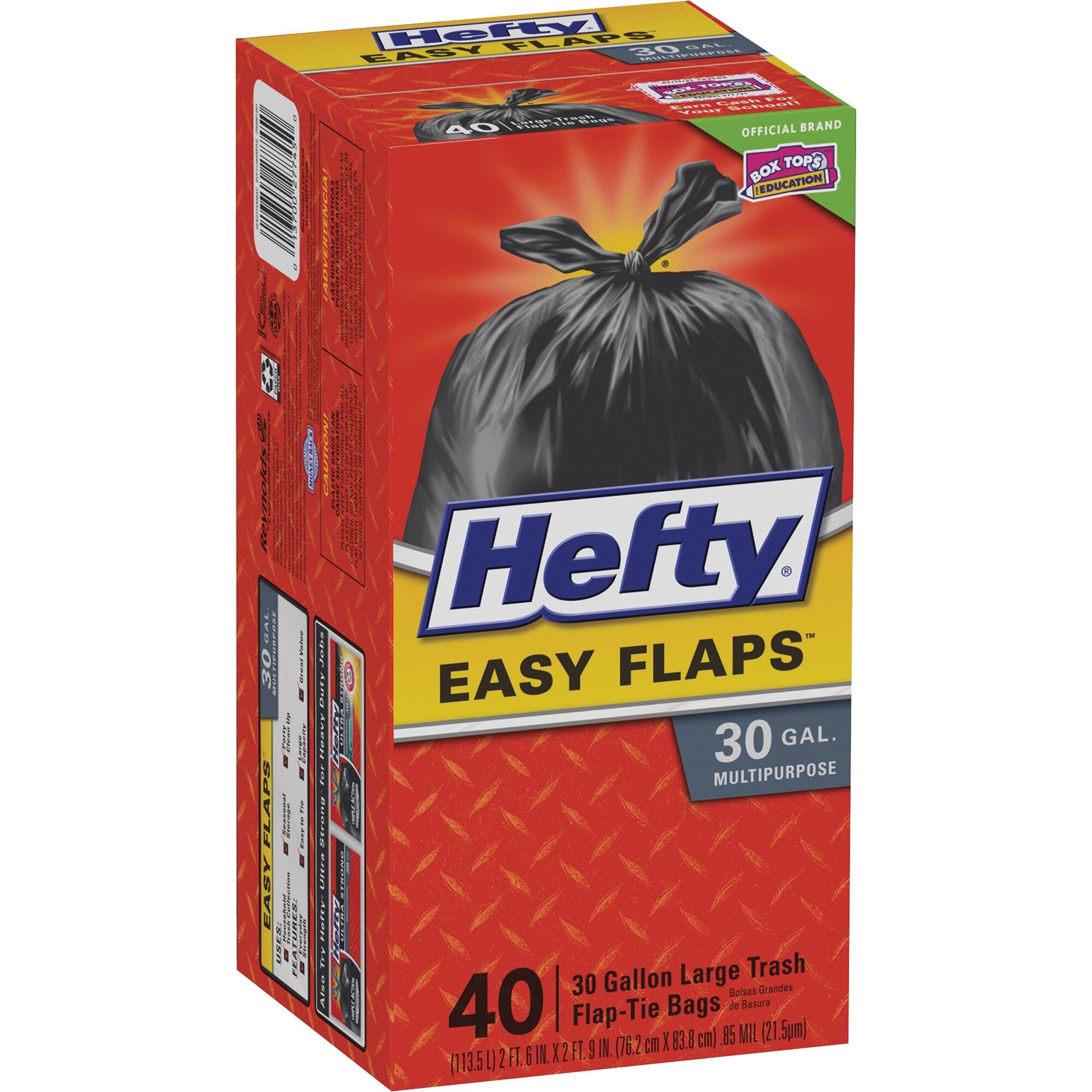 Hefty Recycling 30 Gal. Clear Large Trash Drawstring Bags 36 ct Scent Free  Box, Trash Bags