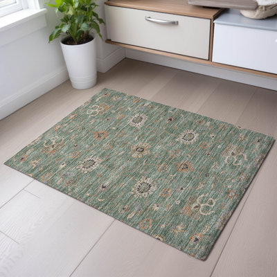Premium Machine Washable Krause AMF1137 Global Rug