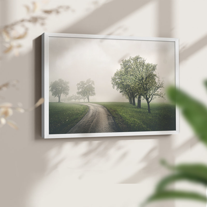 Dusty Spring -Framed Print - Restickable, H 11 po x l 14 po, Blanc