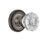 Rope Rosette with Crystal Door Knob