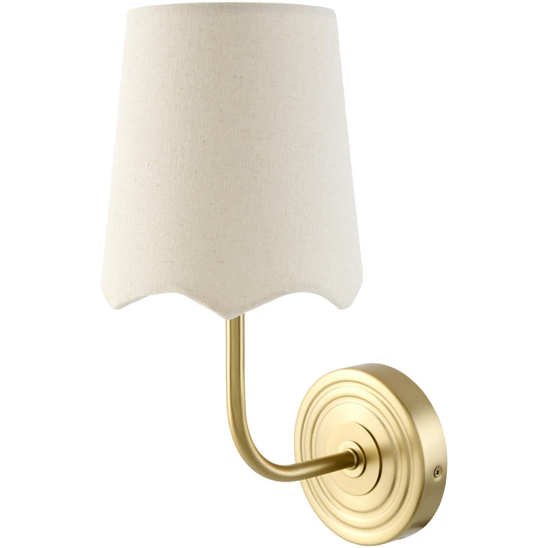 Cowger Wall Sconce, Brass, Beige