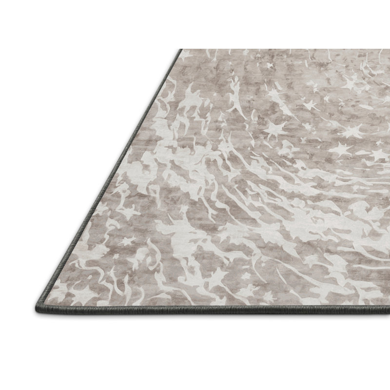 Silky Soft Plush Gray Area Rug, Round 4'