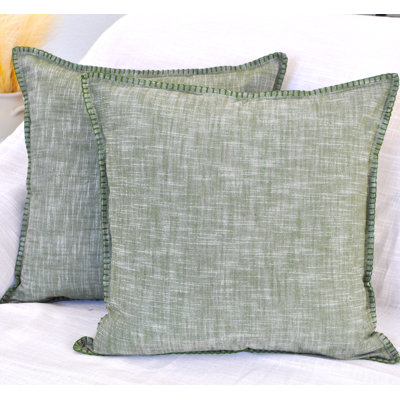 Textured Cotton Throw Pillow Covers  Modern Cushion Covers  Elegant Square Pillow Cases