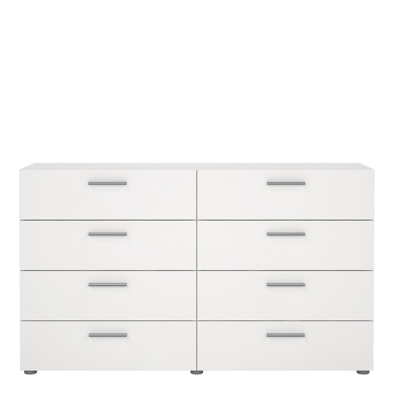 Benyard 140cm W 8 - Drawer Chest of Drawers, White
