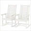 Ensemble de chaises berçantes d'extérieur avec mouvement fluide et PEHD résistant aux intempéries-810537141