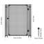Pool Fence Gate, 4 x 2.5 ft Inground Swimming Pool Fences Gate, Outdoor Security Fencing Door Kit with Metal Latch, 352 gsm Teslin PVC Mesh, Round Tube, Lockable and Easy Installation, Black