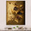 Fleurs séchées rétro sur toile encadrée