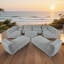 Canapé modulaire d'extérieur 9 pièces avec méridienne pour patio, jardin et piscine-876156948