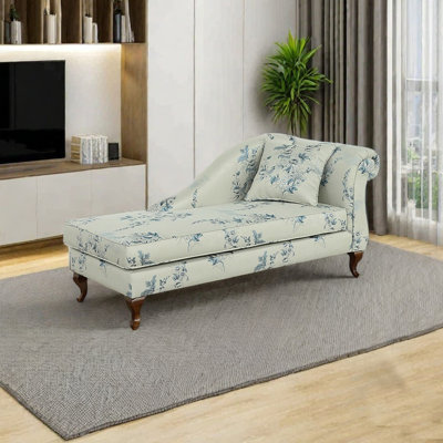 Sponge cotton and linen jacquard chaise chair