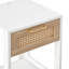 Élégante table de bout en rotin avec tiroir, table de chevet moderne pour le salon et la chambre à coucher, peu encombrante et fonctionnelle-986660618