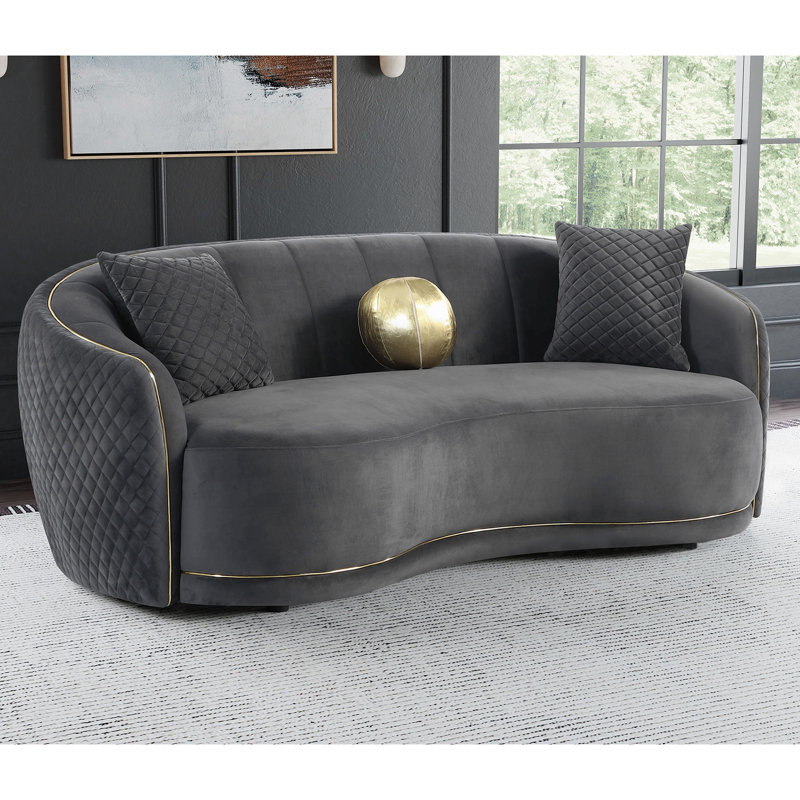 Canapé incurvé luxueux gris foncé Luxe