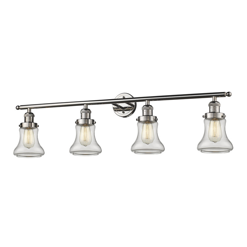 Reyhani 4 - Light Dimmable Vanity Light, Polished Nickel, Clear