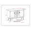 Table buffet 2 tiroirs en bois d'hévéa Draper-482305713