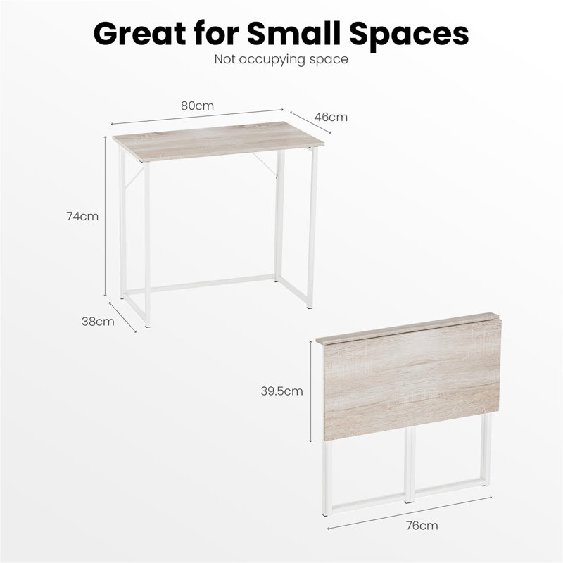 Folding Small Computer Table, Grey