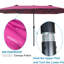 Parasol de patio double 15 pi x 9 pi 15 pi - Très grand rouille - Avec manivelle et évents pour l'extérieur-755442130