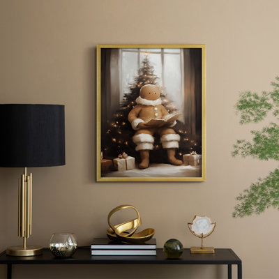 Art de Noël, série 2 - CCXCVII, reproduction encadrée - bois massif
